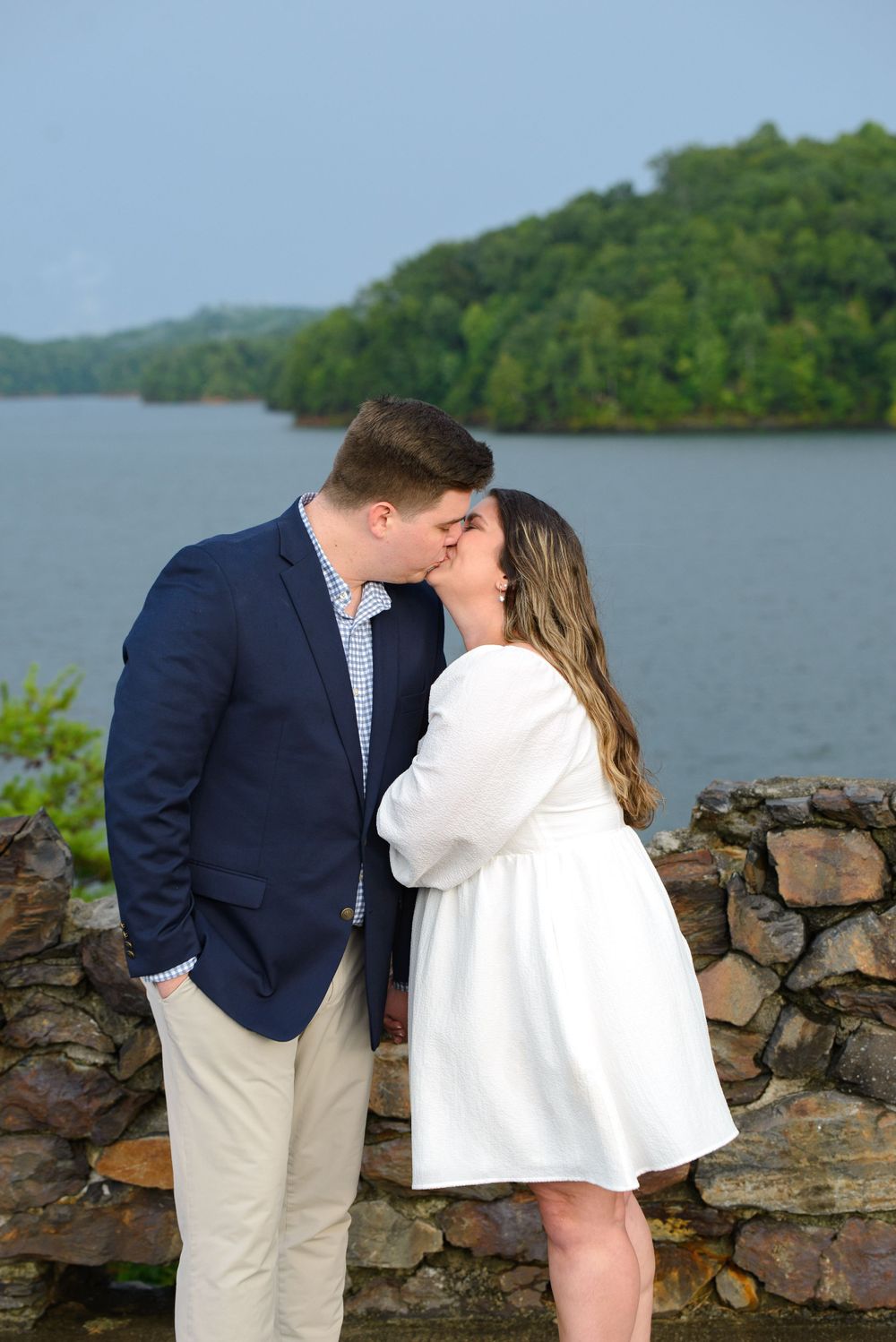 engagement photographs taken at carter's lake in north georgia