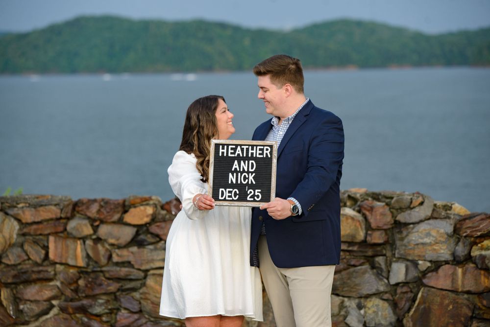 engagement photographs taken at carter's lake in north georgia