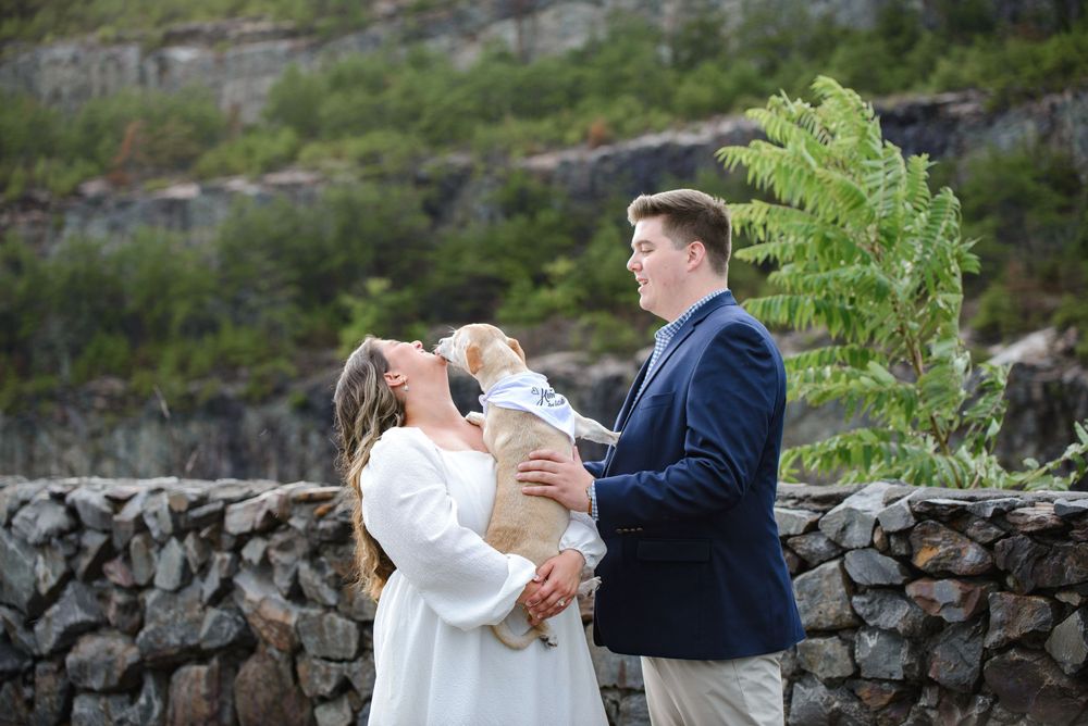 engagement photographs taken at carter's lake in north georgia