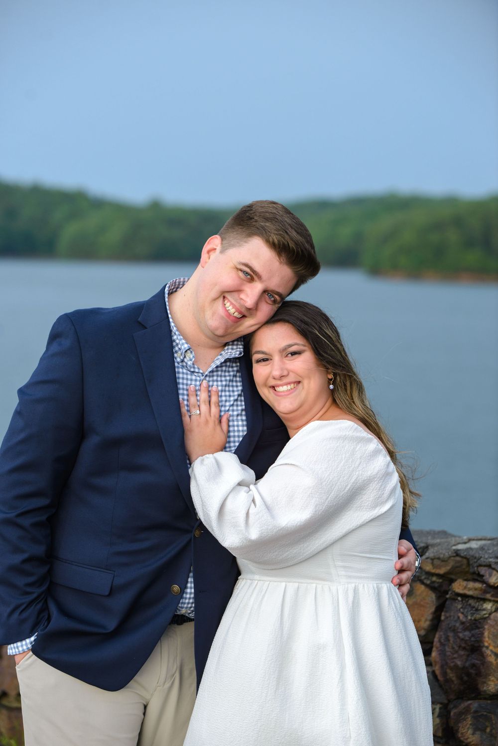 engagement photographs taken at carter's lake in north georgia