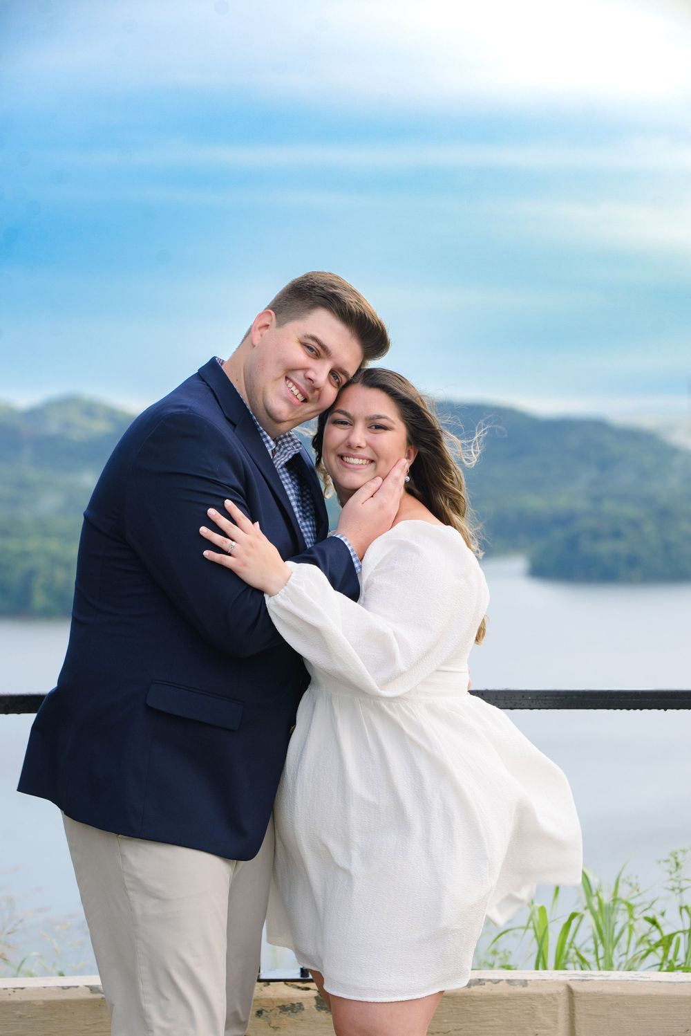 engagement photographs taken at carter's lake in north georgia
