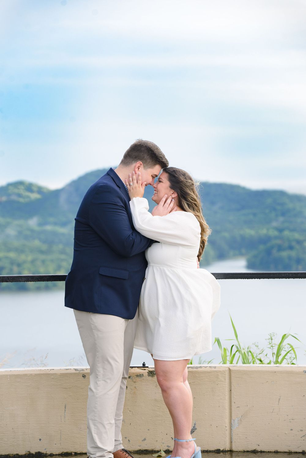 engagement photographs taken at carter's lake in north georgia