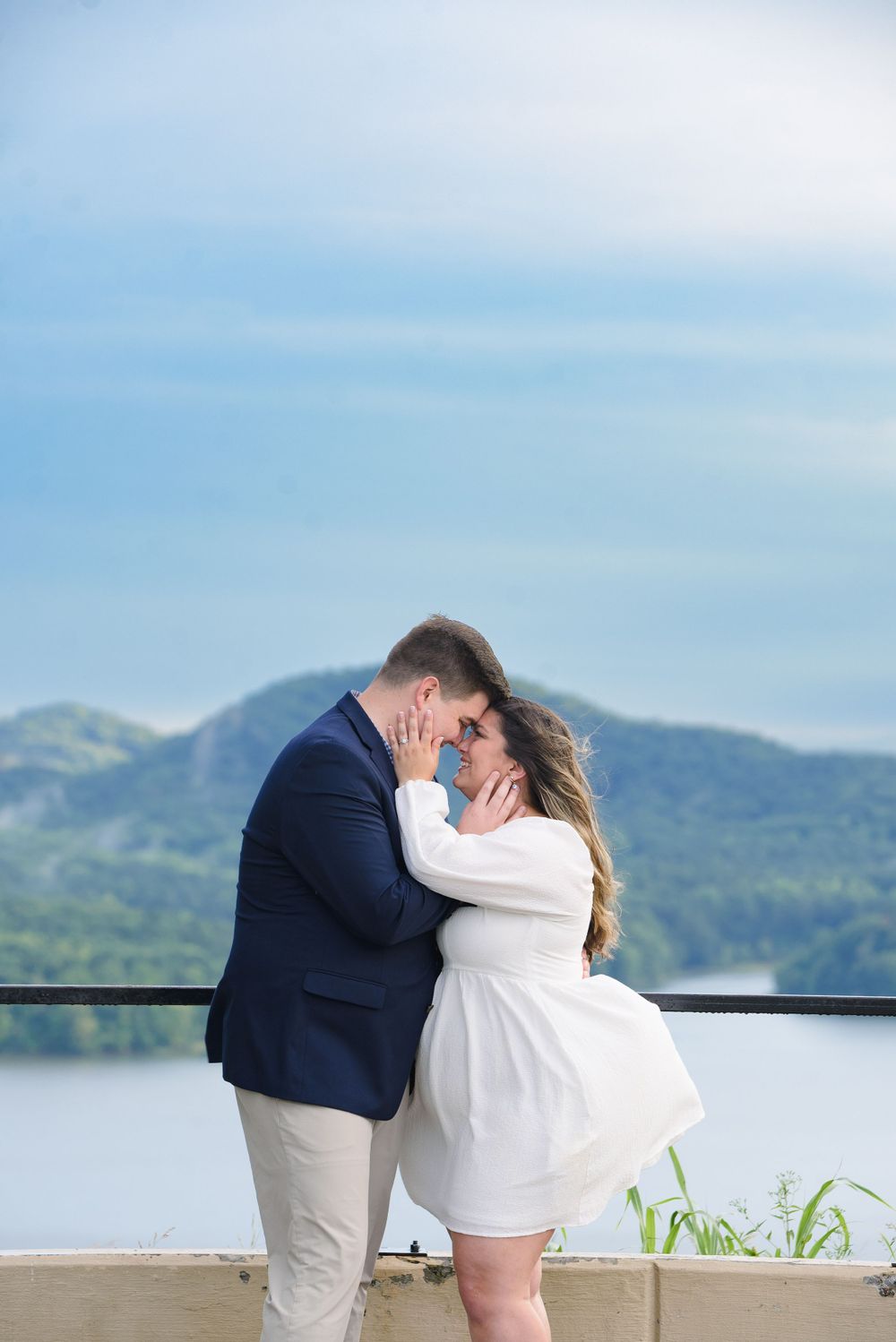 engagement photographs taken at carter's lake in north georgia
