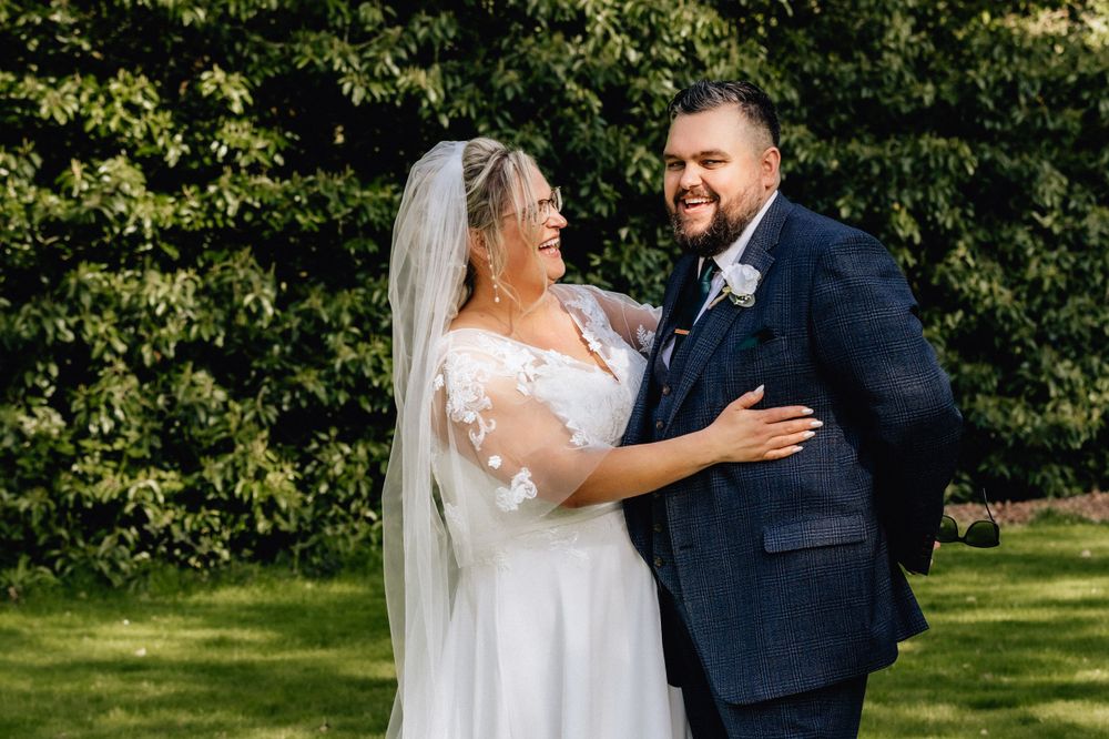 bride and groom Stanhill Court Hotel