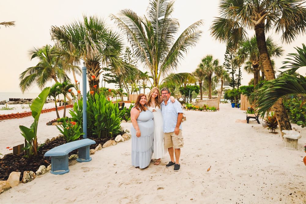 family graduation photo st pete beach secret garden