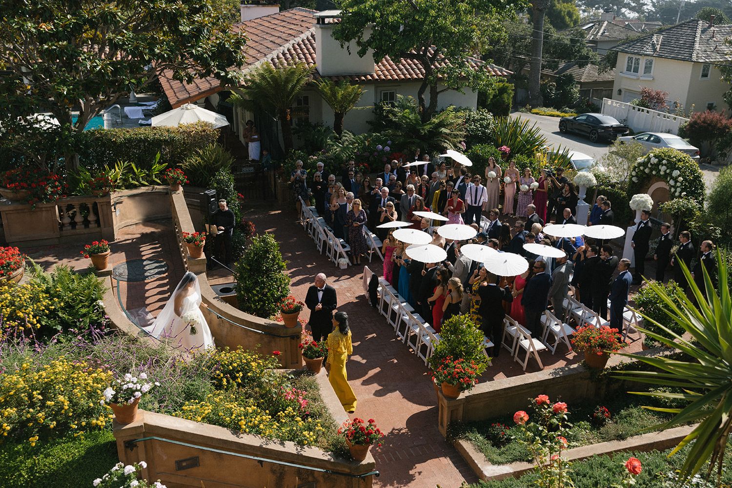 La Playa Hotel Carmel Courtyard wedding ceremony