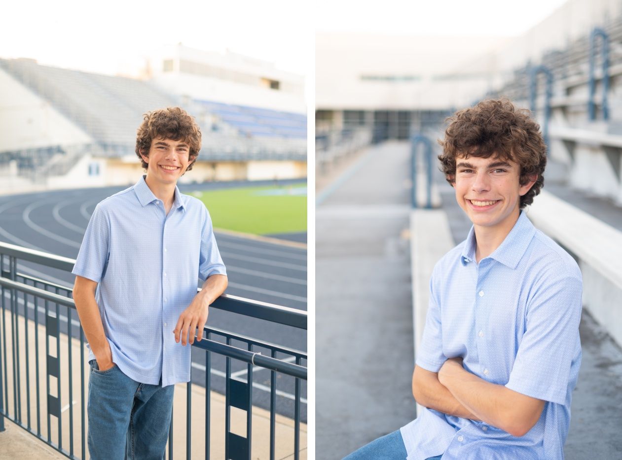 Senior Guy at Bartlesville High School BHS and Downtown by Bartlesville Senior Photographer Kristi Bray Photography