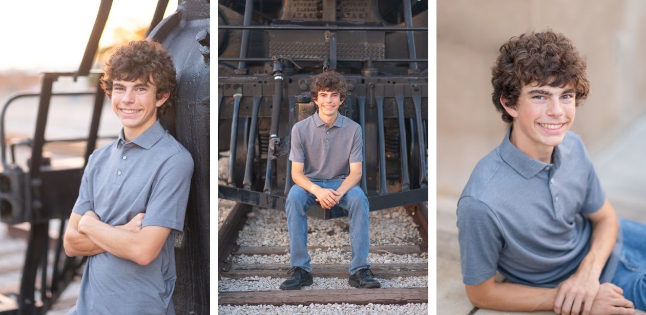 Senior Guy at Bartlesville High School BHS and Downtown by Bartlesville Senior Photographer Kristi Bray Photography