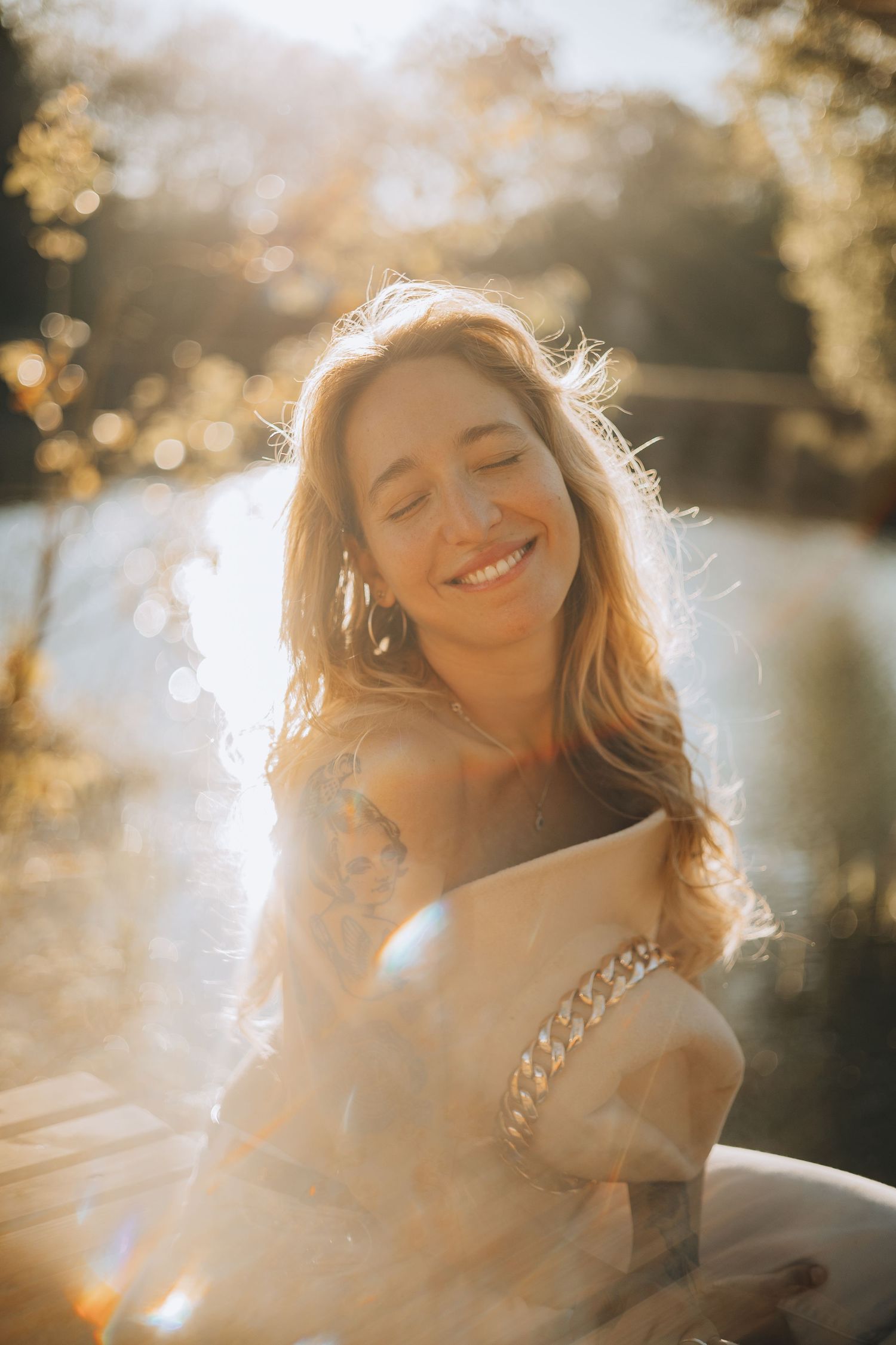 portrait féminin naturel lumière dorée printemps Toulouse