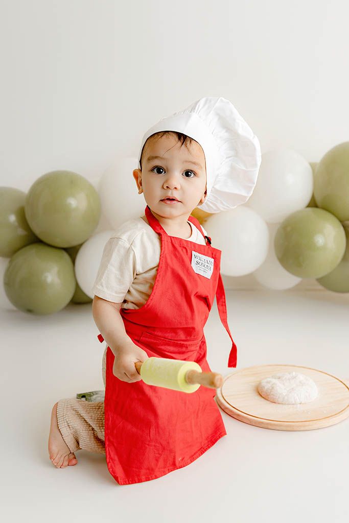 Pizza themed second birthday photoshoot in Menifee CA.
