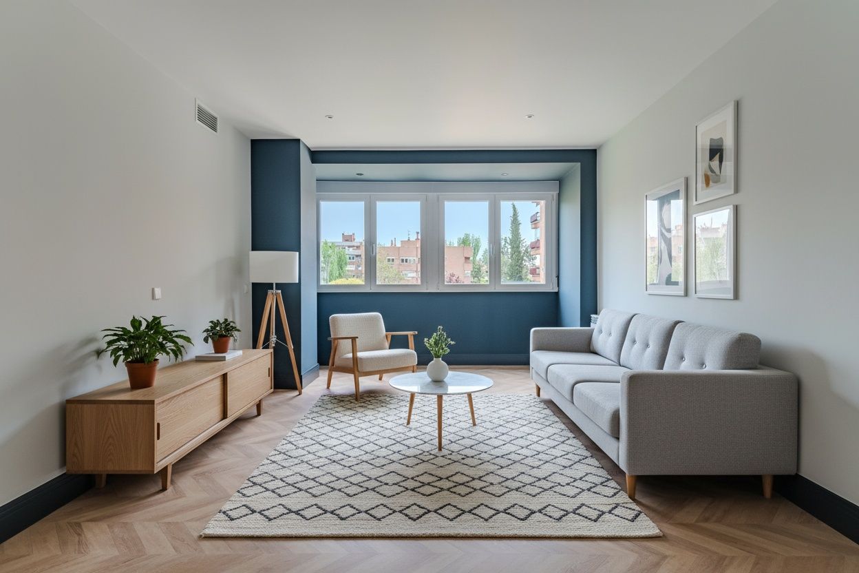 home staging virtual salón minimalista - fotógrafo de interiores