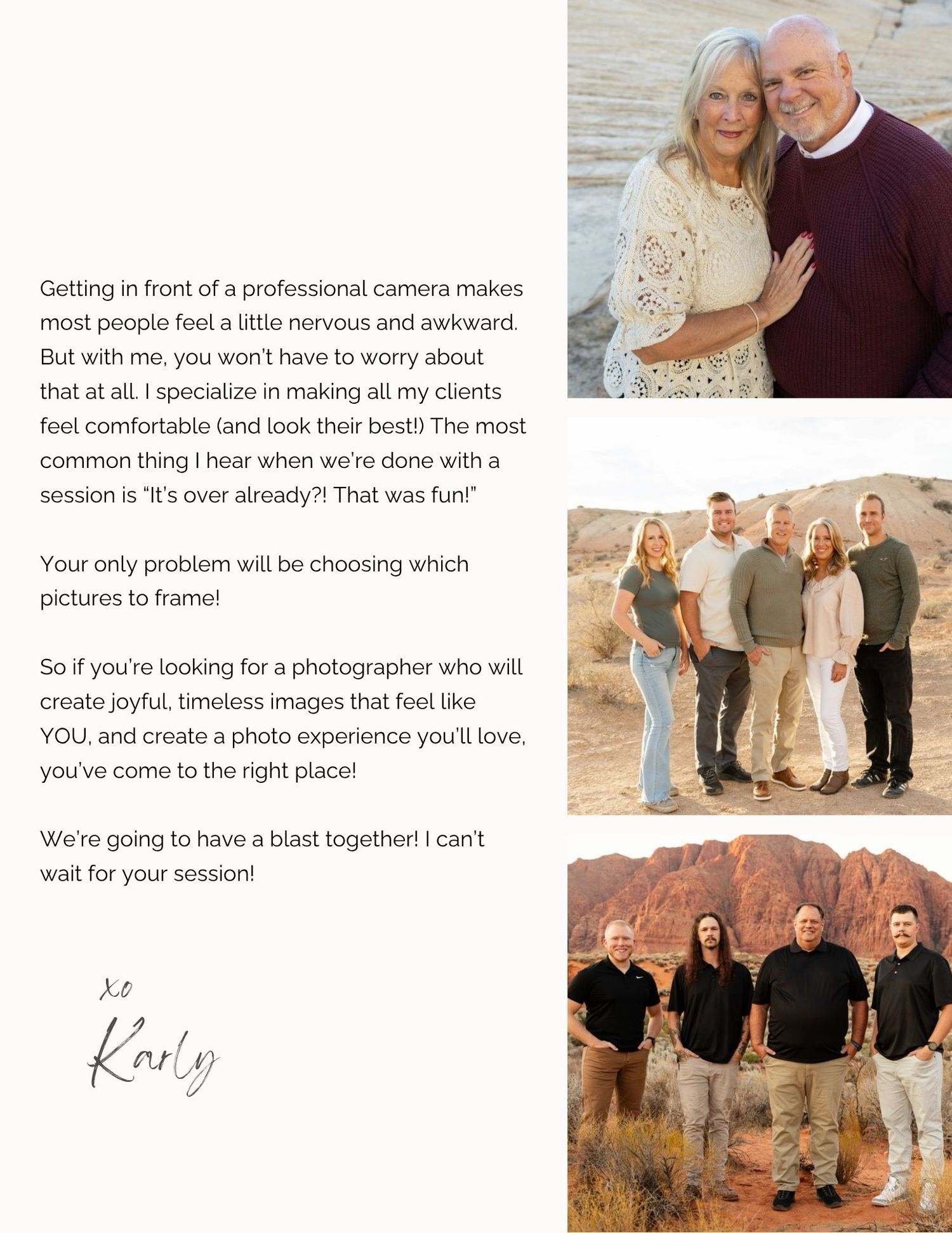 a note from a family photographer in st George utah