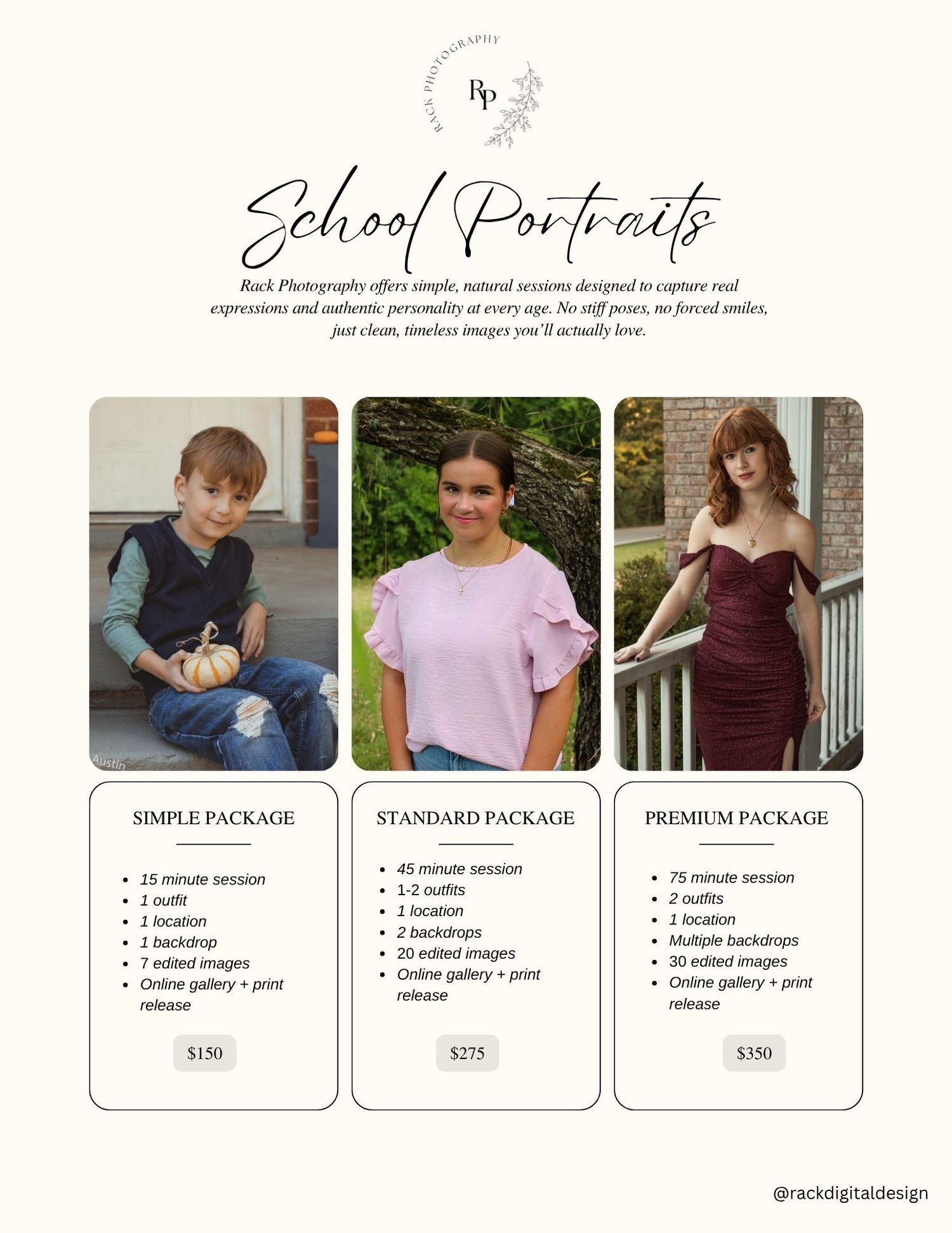 school portraits flyer