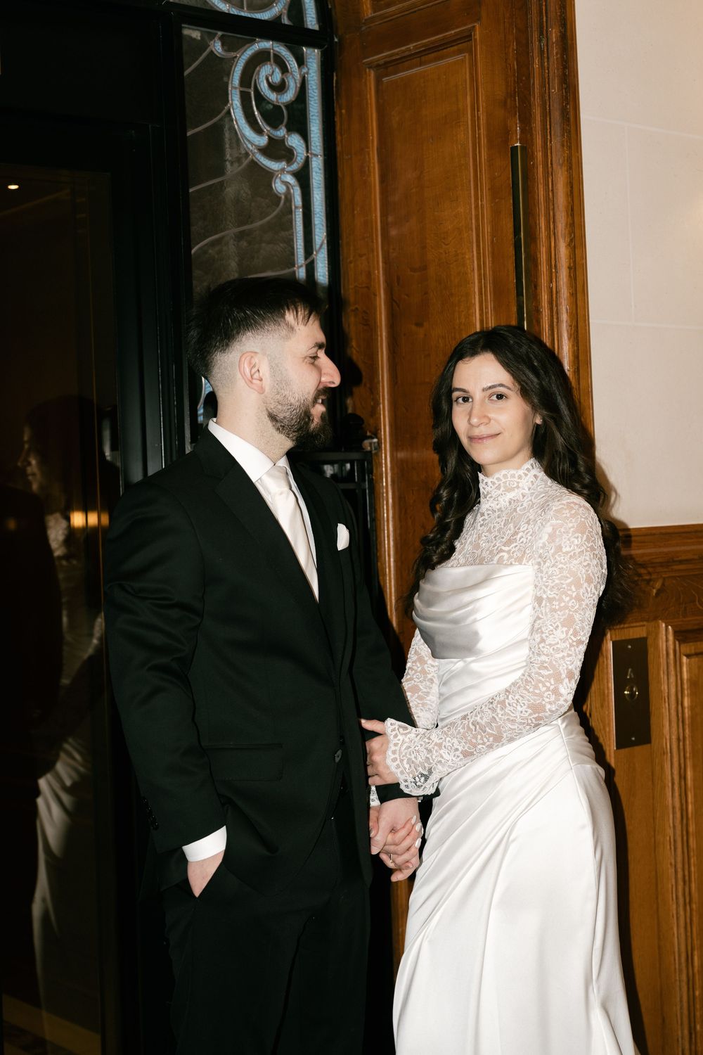 Hotel du louvre lobby romantic timeless paris wedding photographs, best paris wedding photographer, paris editorial wedding