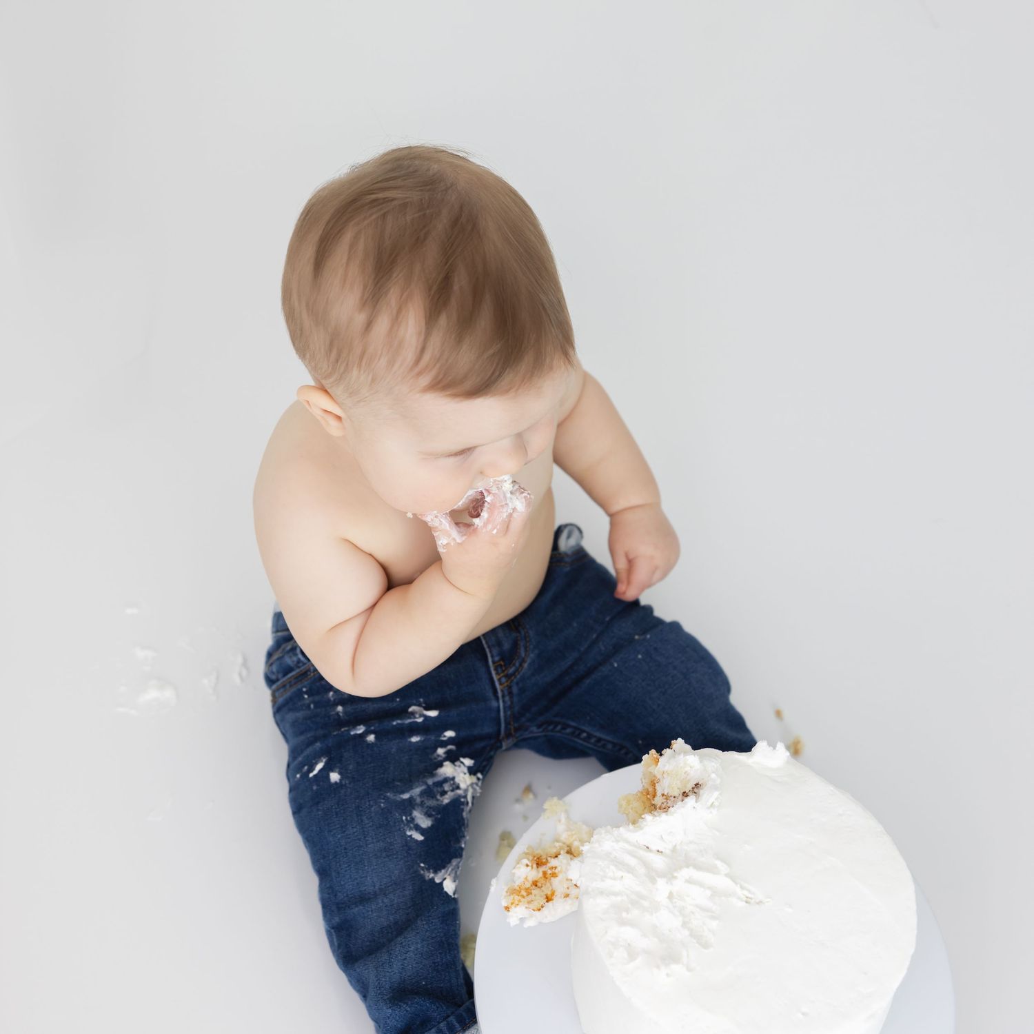 Baby Boy 1st birthday cake smash Toledo Ohio