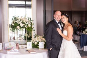 Newlyweds at the Entrance to Reception Hall at The Club at Arrowcreek