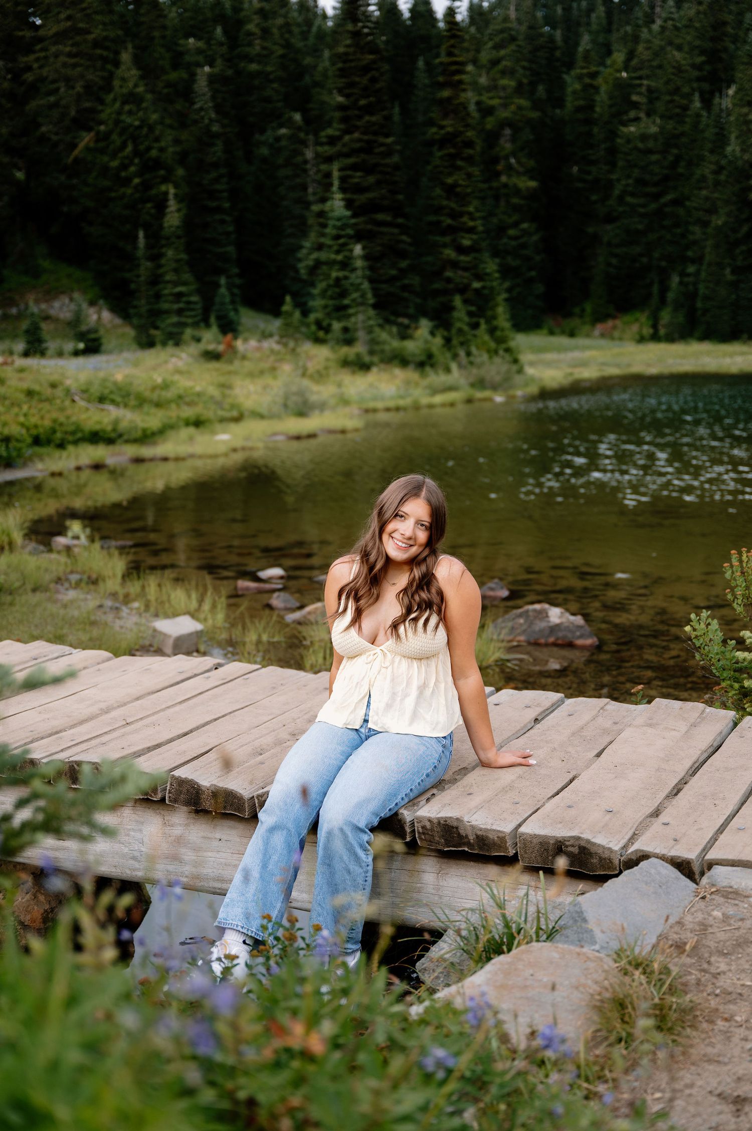 Adventurous senior pictures at Tipsoo Lake