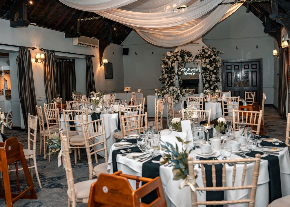 WEDDING DECOR  NORFOLK WEDDING DUNSTON HALL NORWICH BLACK TIE WEDDING