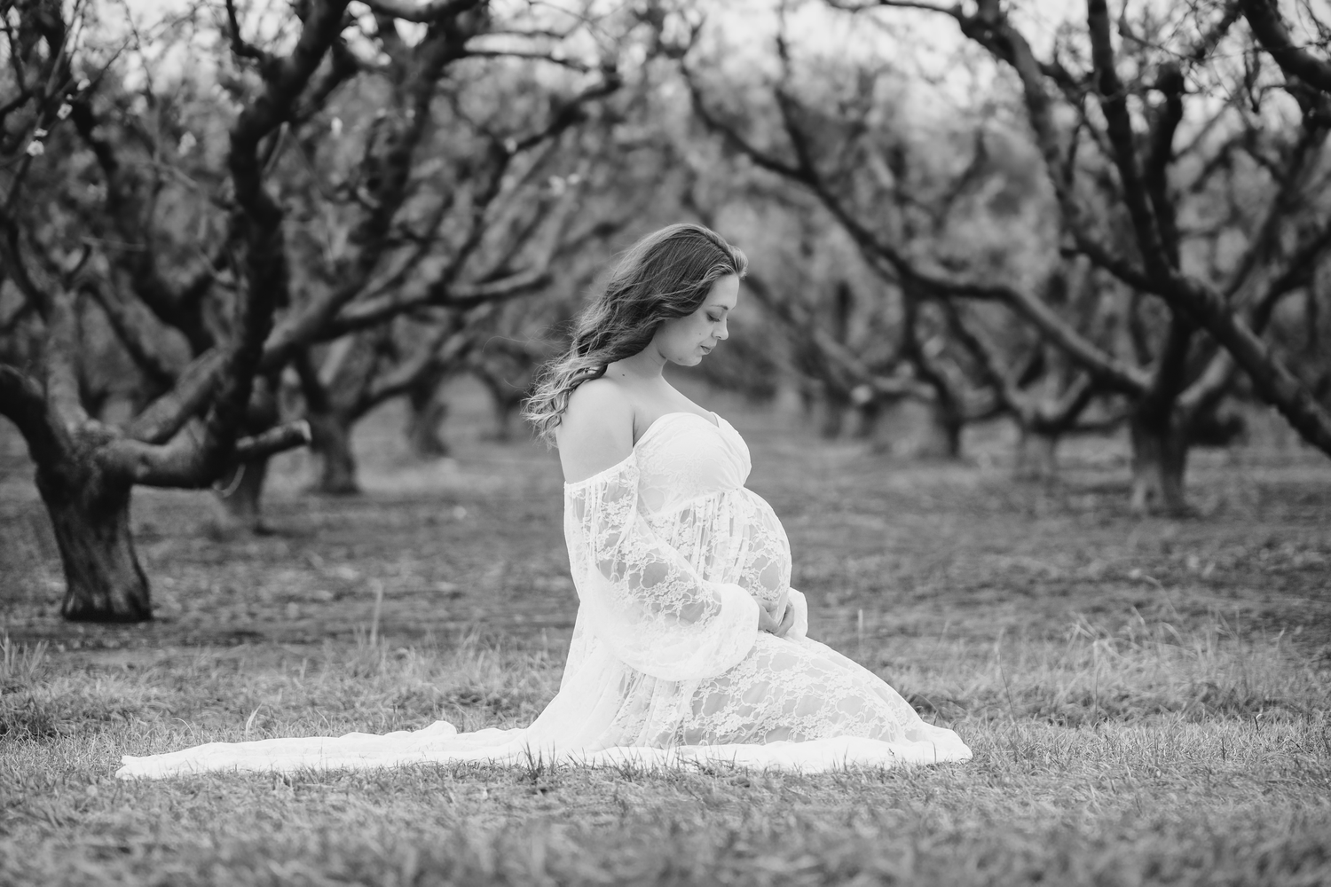 Peach Blossom Maternity Session Aiken SC