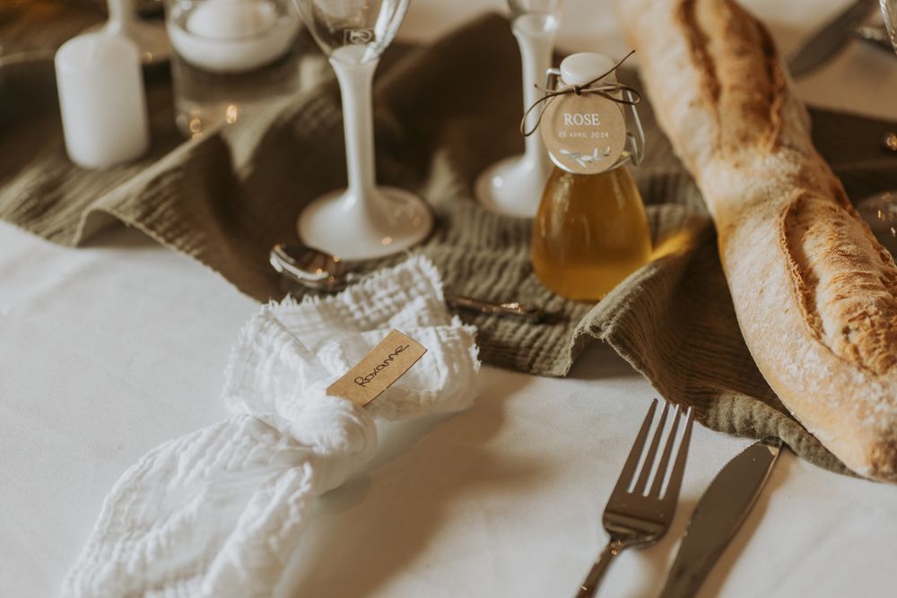 Décoration de table de mariage à Cotignac dans le Var