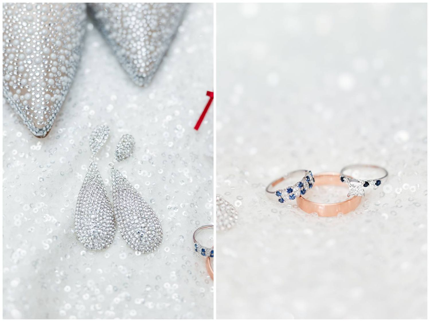 Delicate silver glitter sparkles scattered across a white background creating an elegant shimmering pattern.