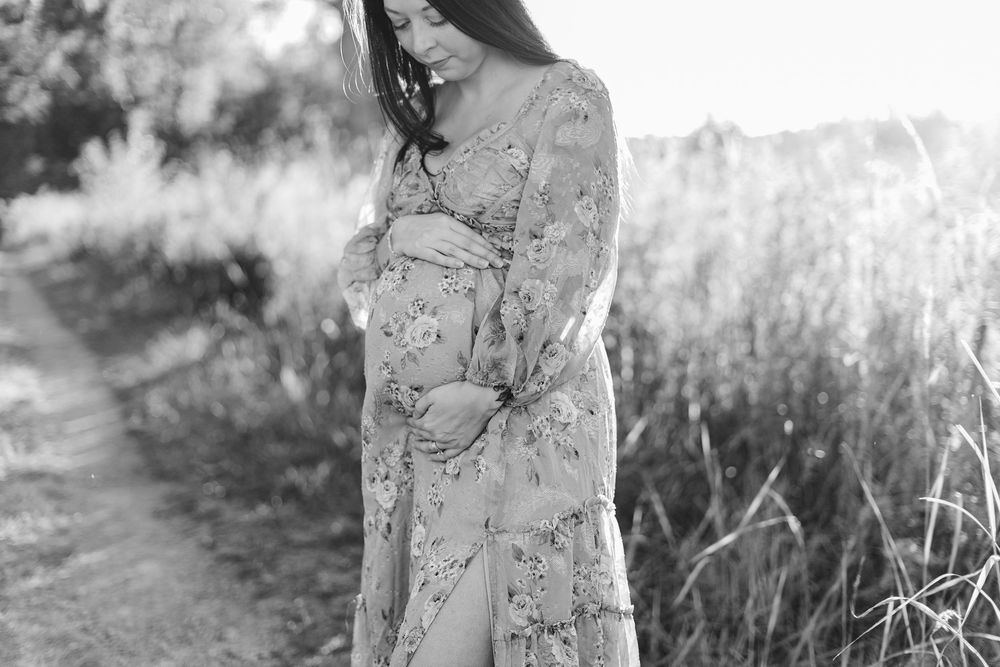 black and white portrait beautiful mama
