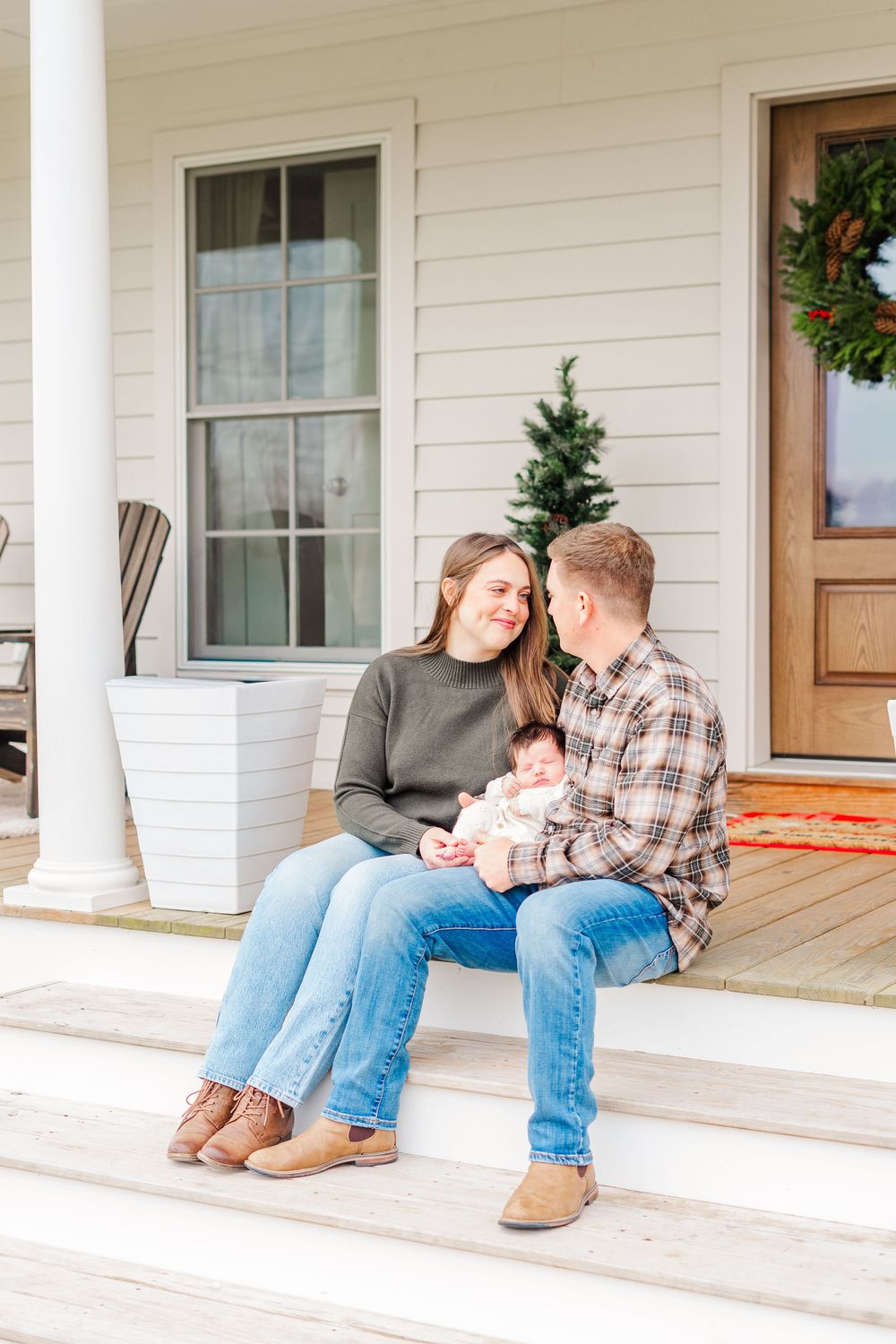 Amanda and Brian with their sweet newborn babygirl