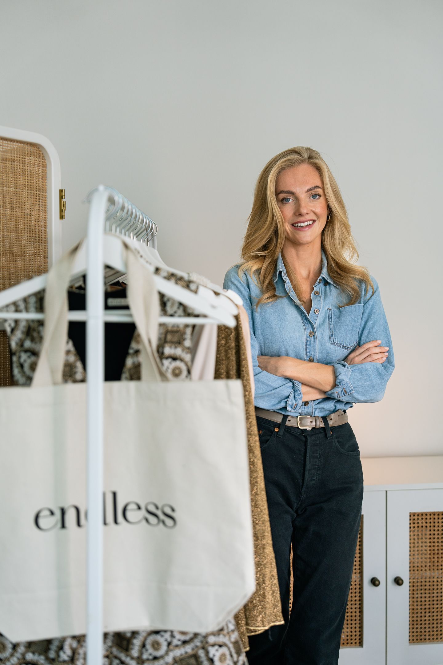 Creative personal branding session with wardrobe styling
