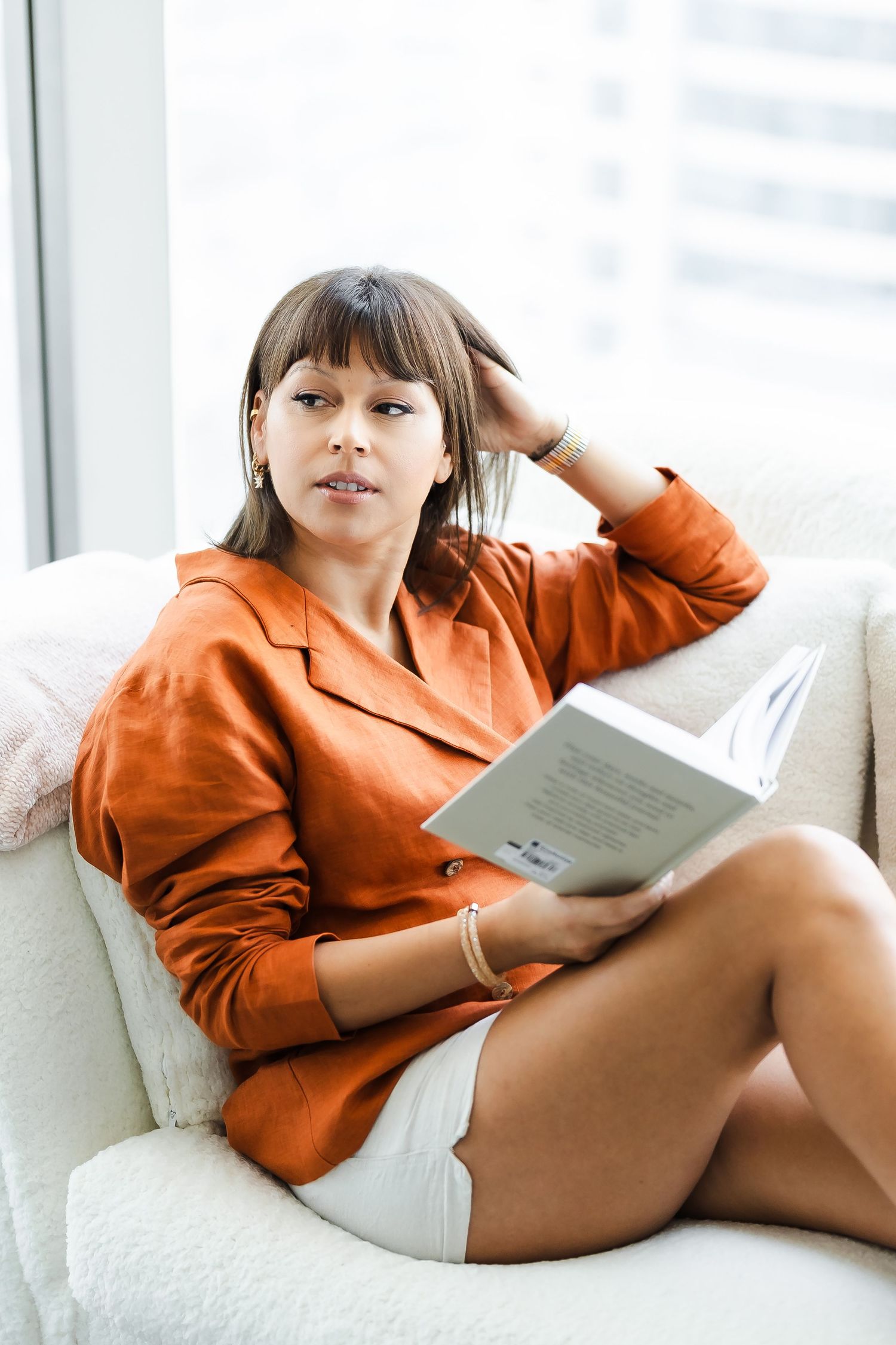 Executive lifestyle portrait in natural window light
