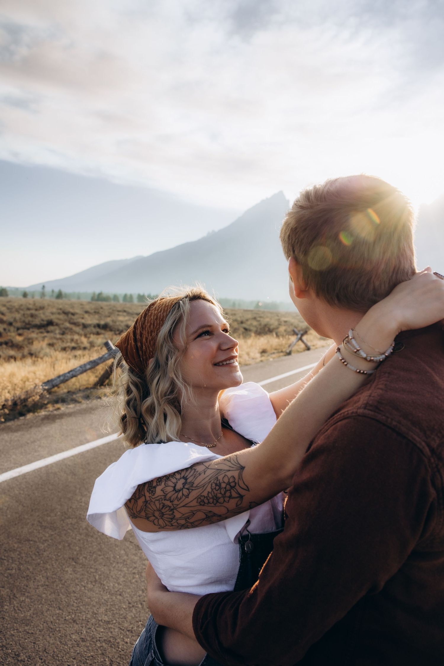 engagement photoshoot at the grand teton