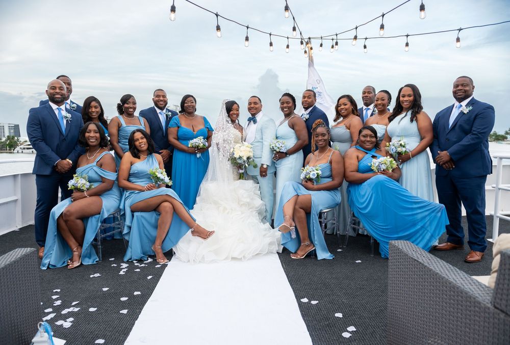 Nautical-themed decor at Fort Lauderdale luxury wedding