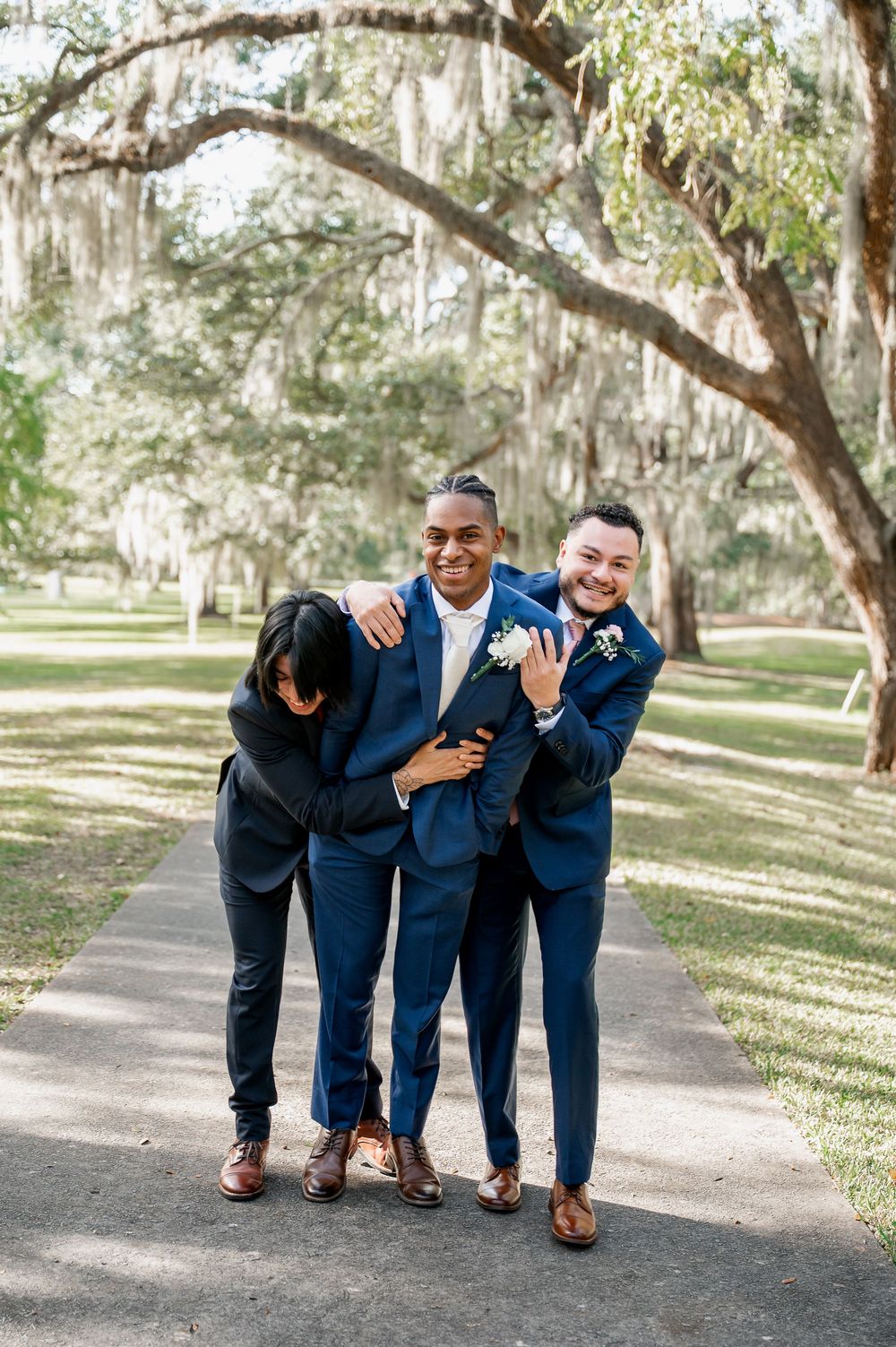 Groomsmen candid photo