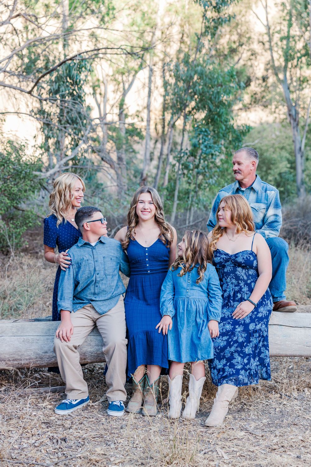 Family portraits in Simi Valley with relaxed expressions