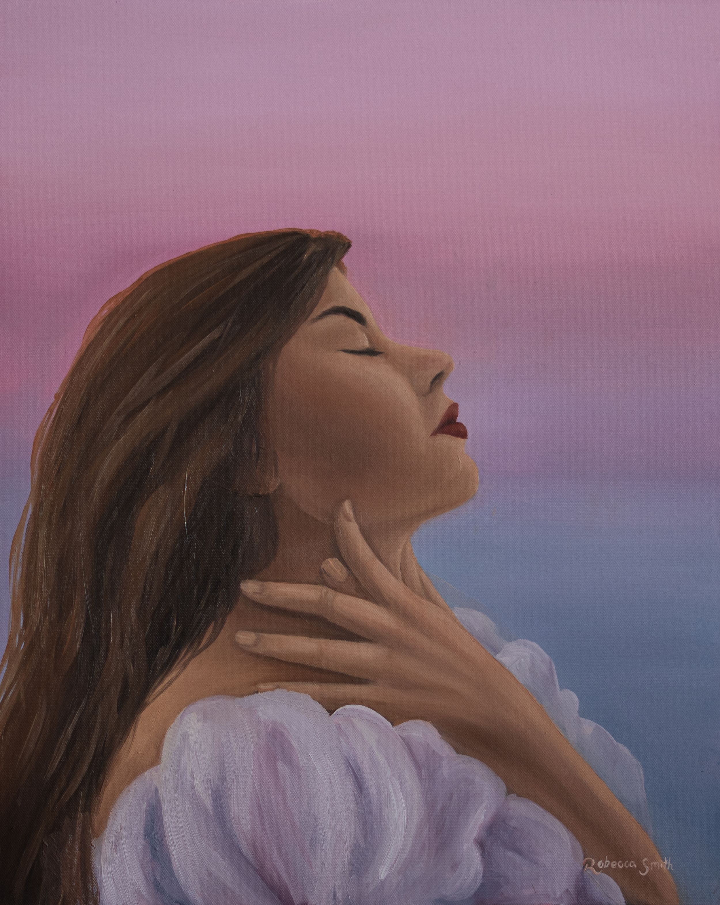 Oil Painting "Held" by NZ Artist Rebecca Smith
