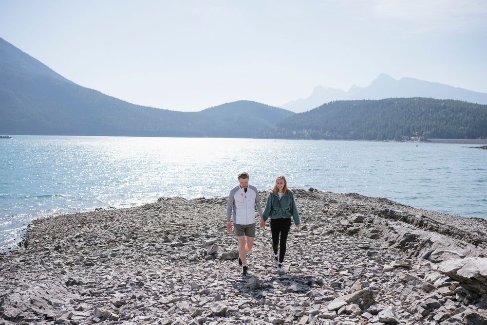 Lake Minnewanka Proposal in Banff | Matt + Kate
