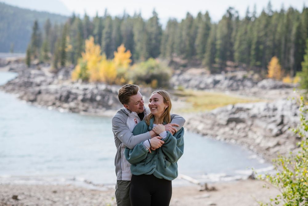 Lake Minnewanka Proposal in Banff | Matt + Kate