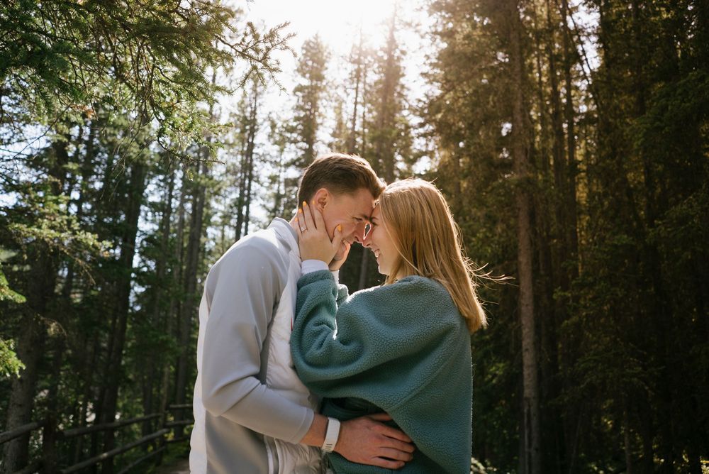 Lake Minnewanka Proposal in Banff | Matt + Kate