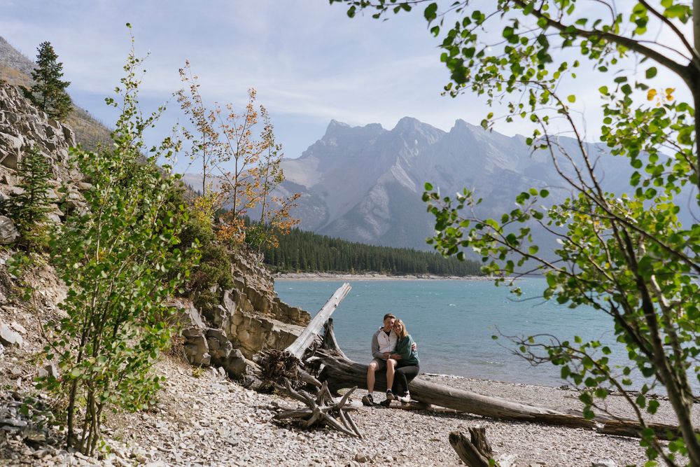 Lake Minnewanka Proposal in Banff | Matt + Kate
