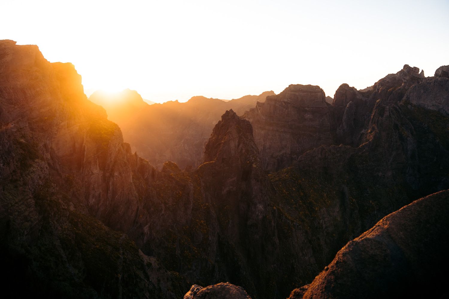 Sunset au pico do ariero à Madère