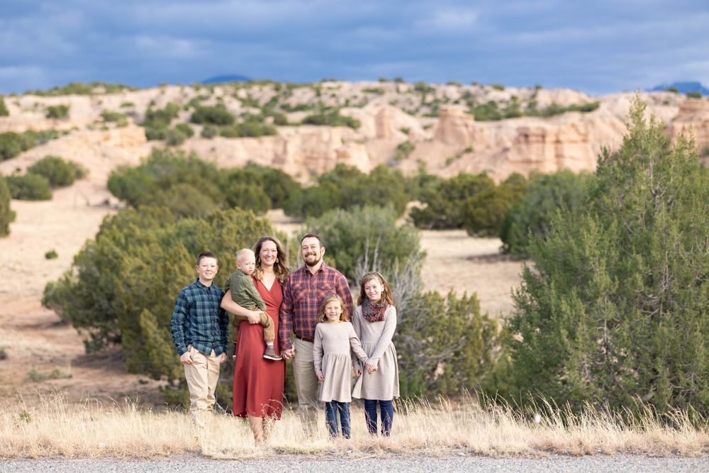 Family portraits in the desert.