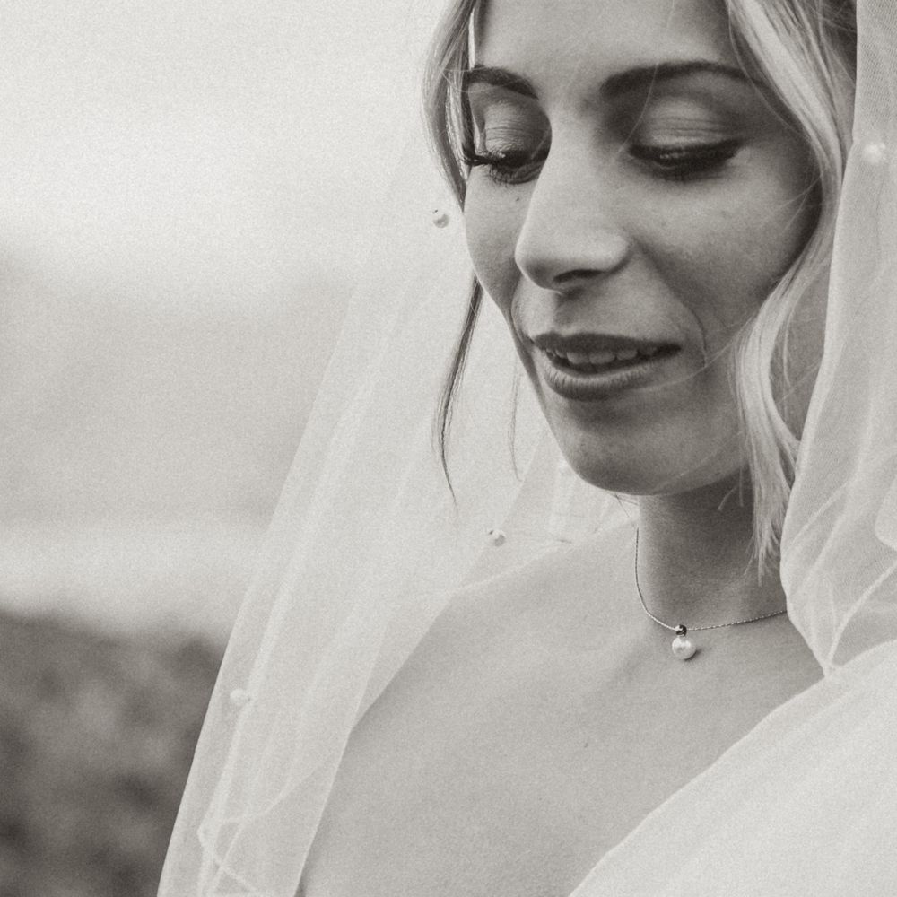 candid close up image of bride in kelowna wedding bc