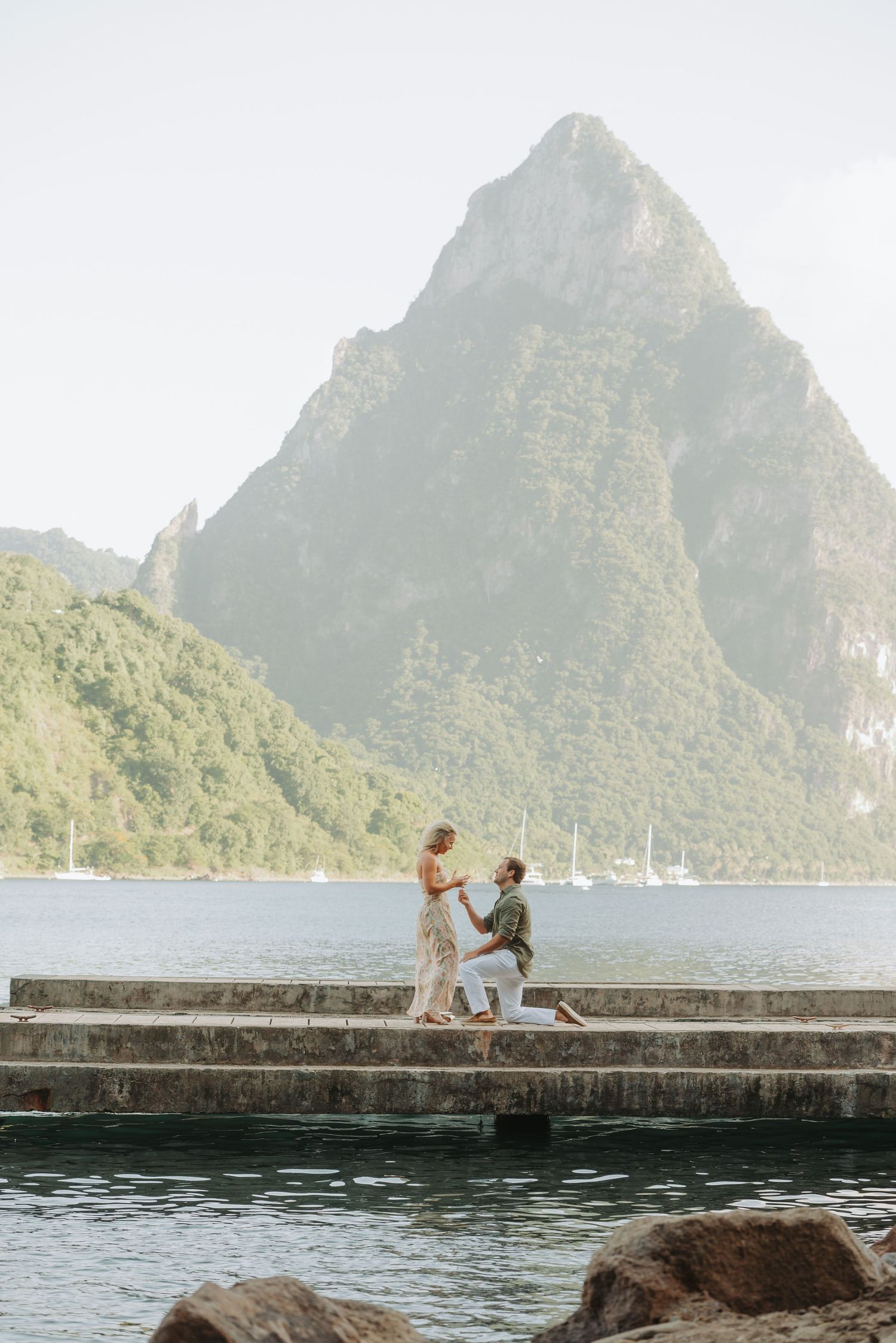 Saint Lucia Photographer captures surprise Proposal engagement  Photoshoot at Soufriere in St Lucia