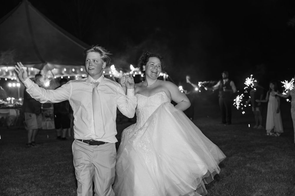 grand exit with Nadia & Thomas