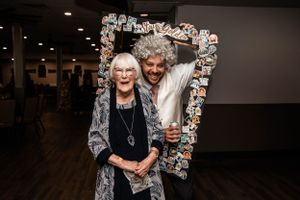 groom and his in-law grandma