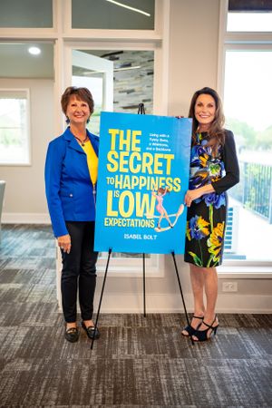 The Secret to Happiness is Low Expectations Book Signing with Isabel Bolt hosted by Randy White Real Estate in Southlake, Texas