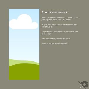 Collection of social media profile template sections with text input fields and light green accents.