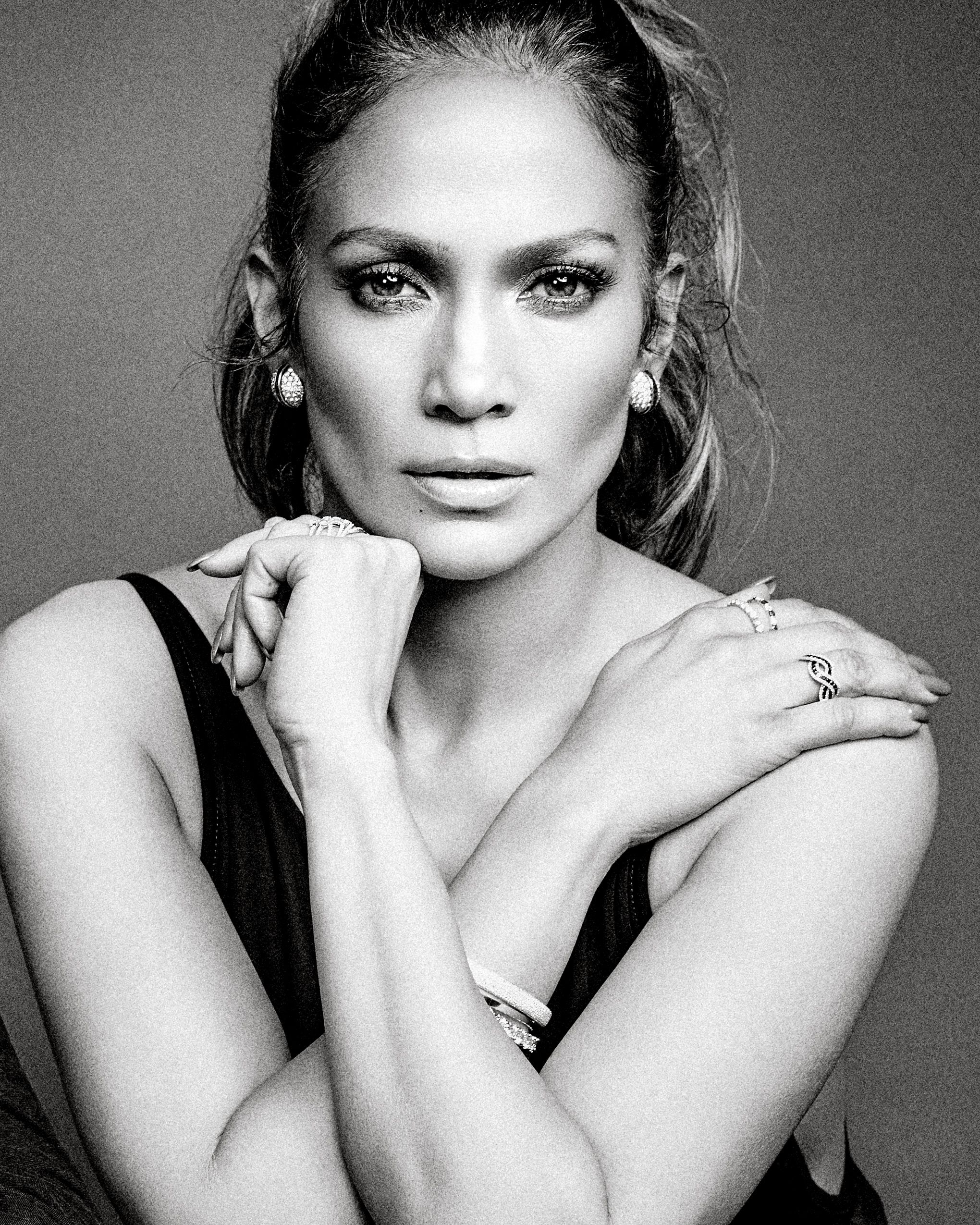 Black and white portrait series showing close-up glamour shots with elegant poses and expressions.