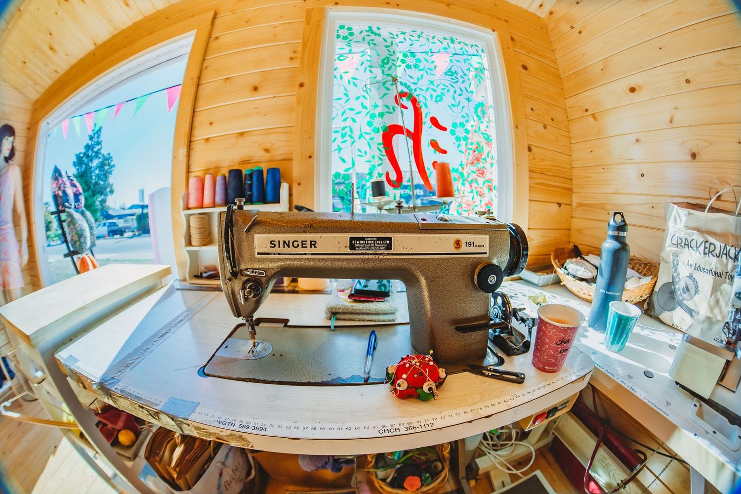 Singer sewing machine, Mapua businesses, fashion designer Tasman, slow fashion Tasman
