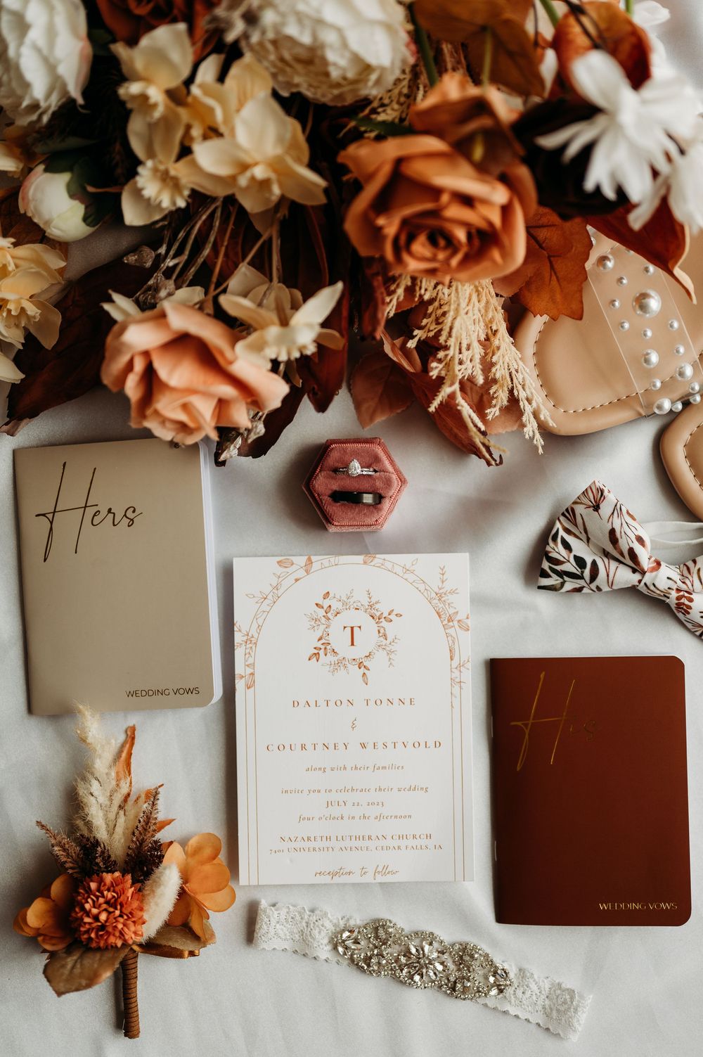 Details photo of wedding in Cedar Falls Iowa