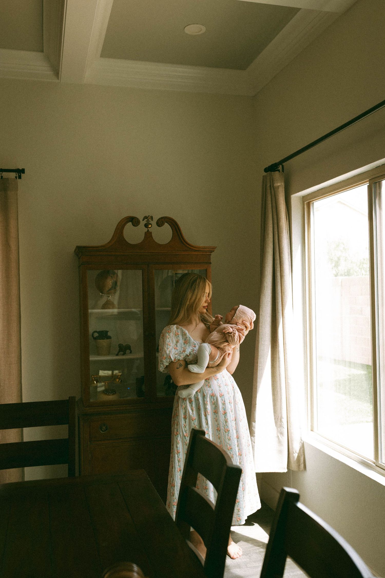 at home with baby